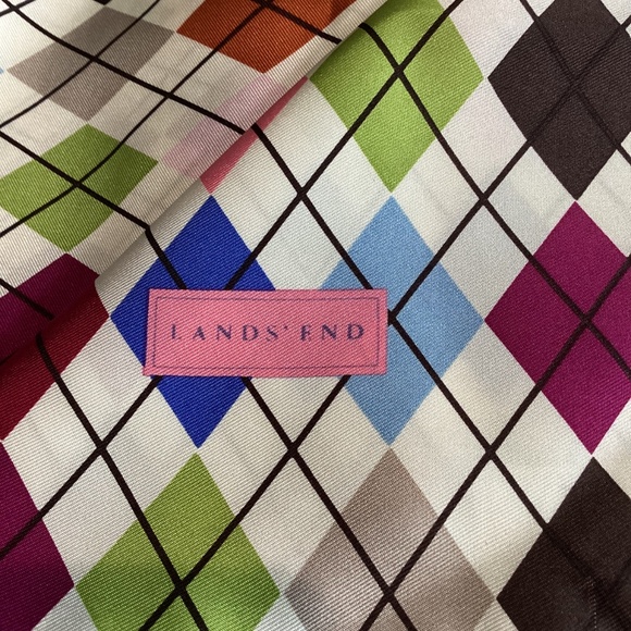 Lands End Silk scarf New condition - Picture 4 of 6